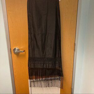 Ralph Lauren RLR SCARF Beaded Embroidered  Raw Silk Like Material